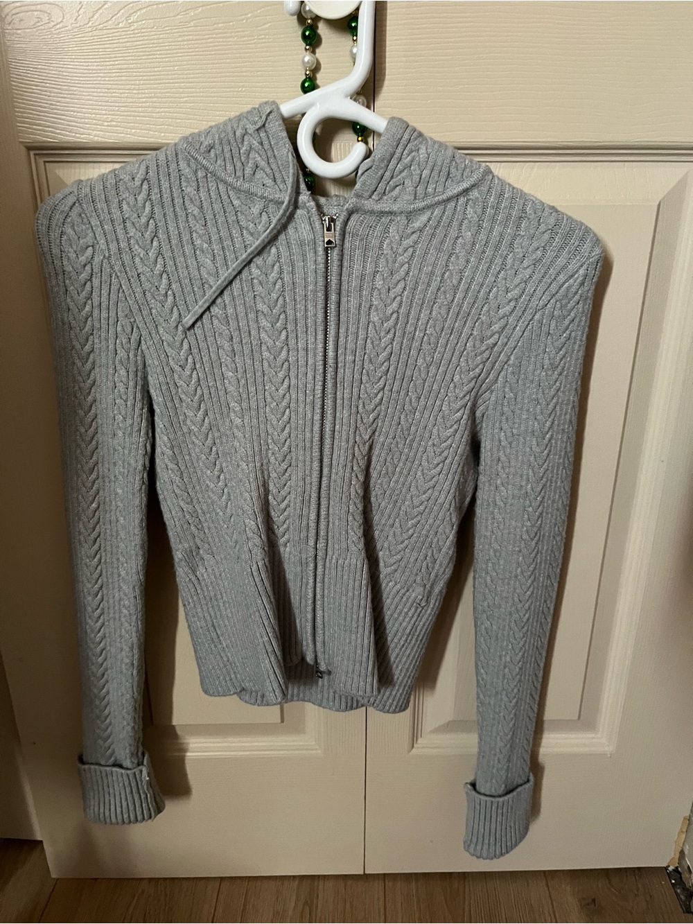 Garage grey zip up hoodie